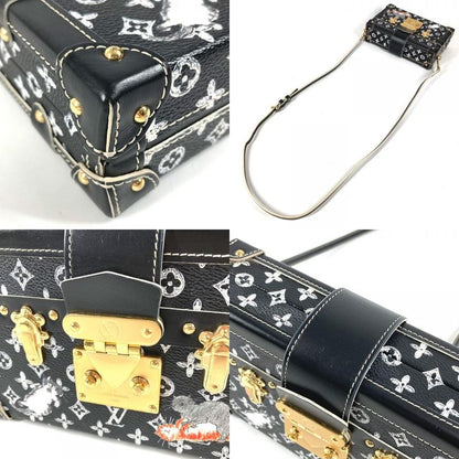 Louis Vuitton Shoulder Bag Petit Mal Leather Black