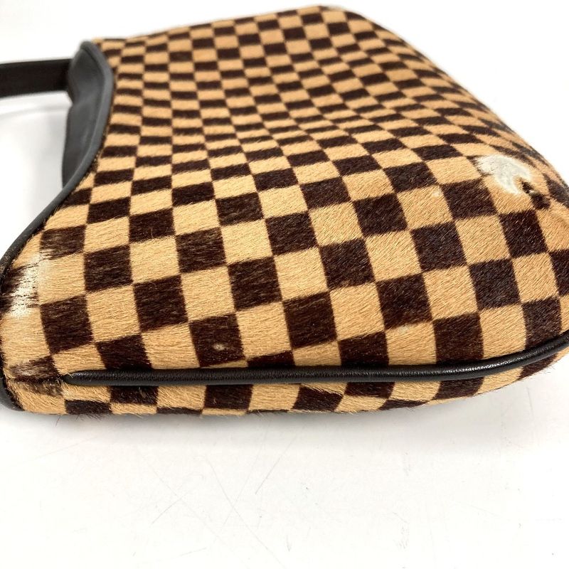 Louis Vuitton Handbag Taiga Leather Calf Hair Brown