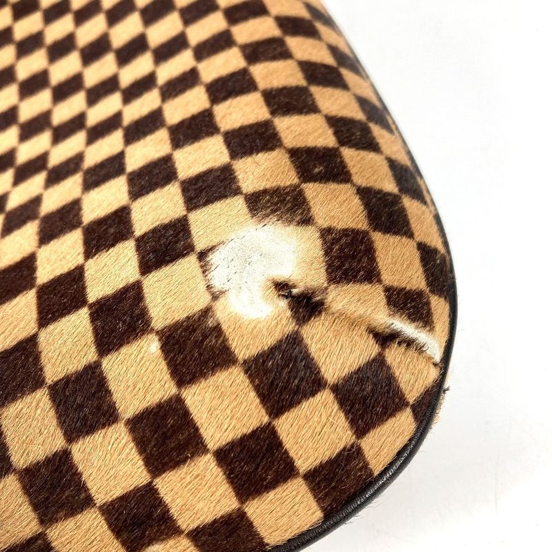 Louis Vuitton Handbag Taiga Leather Calf Hair Brown