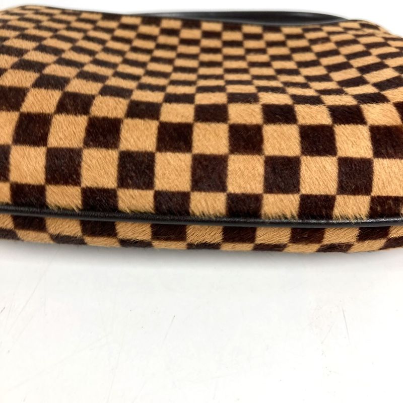Louis Vuitton Handbag Taiga Leather Calf Hair Brown