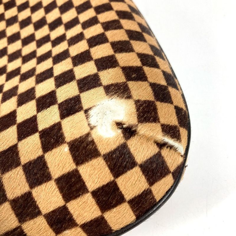 Louis Vuitton Handbag Taiga Leather Calf Hair Brown