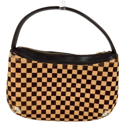 Louis Vuitton Handbag Taiga Leather Calf Hair Brown