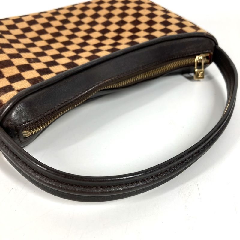 Louis Vuitton Handbag Taiga Leather Calf Hair Brown