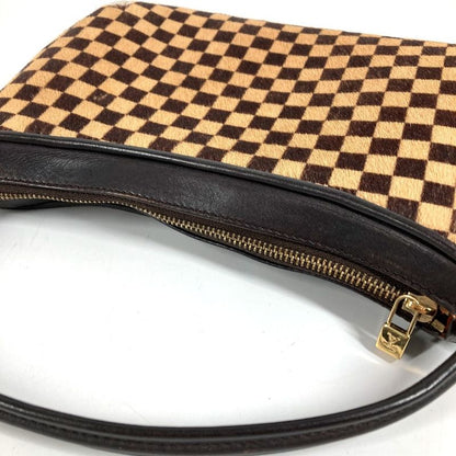 Louis Vuitton Handbag Taiga Leather Calf Hair Brown