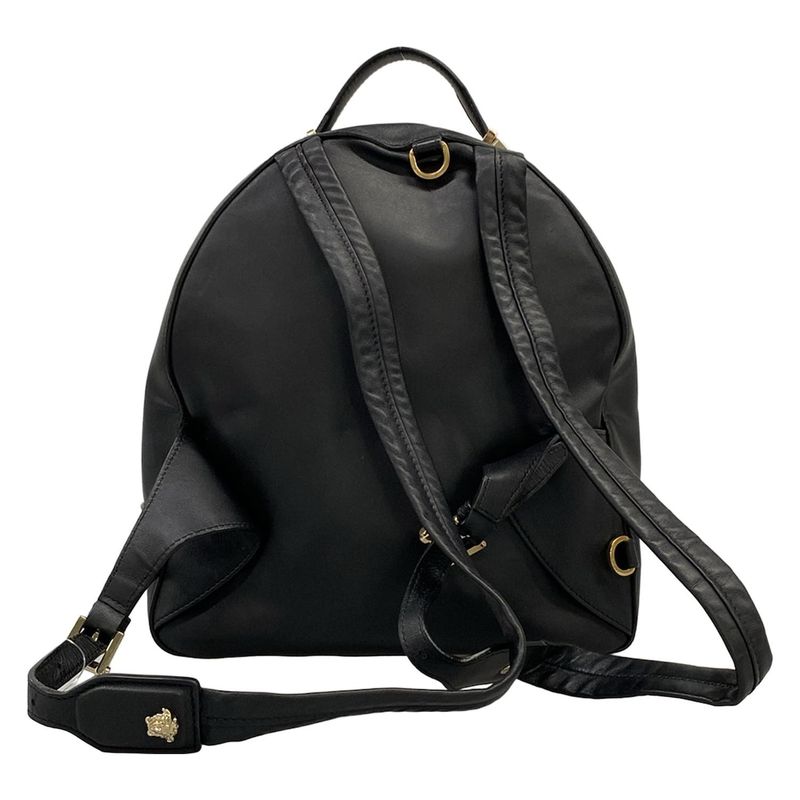 Versace Backpack Black Leather