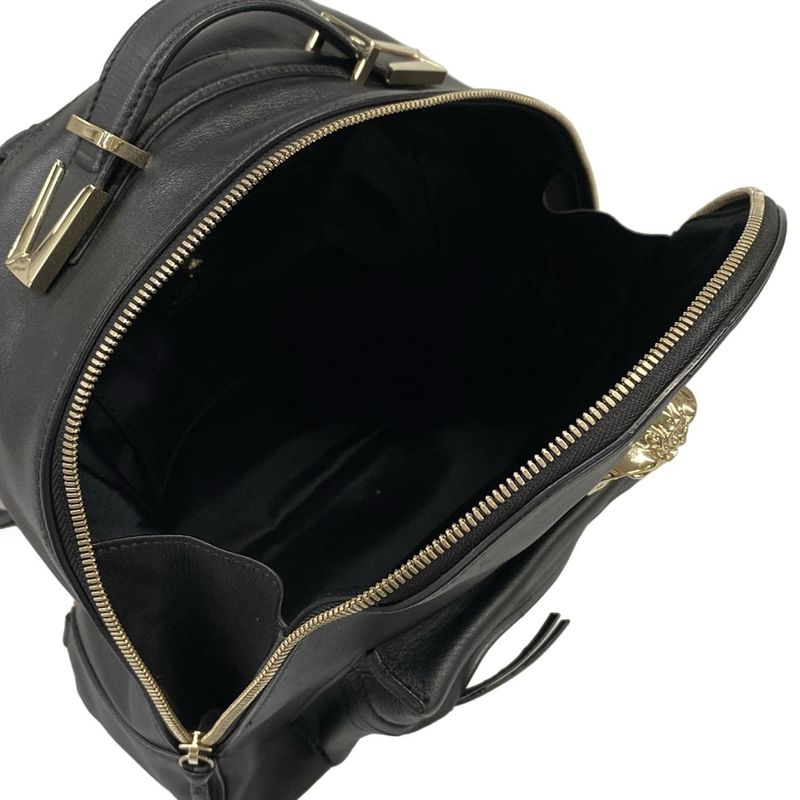 Versace Backpack Black Leather