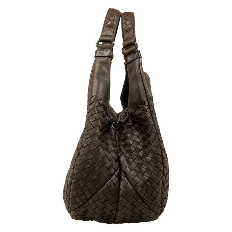 Bottega Veneta Tote Midi Amcampana Dark Brown Leather