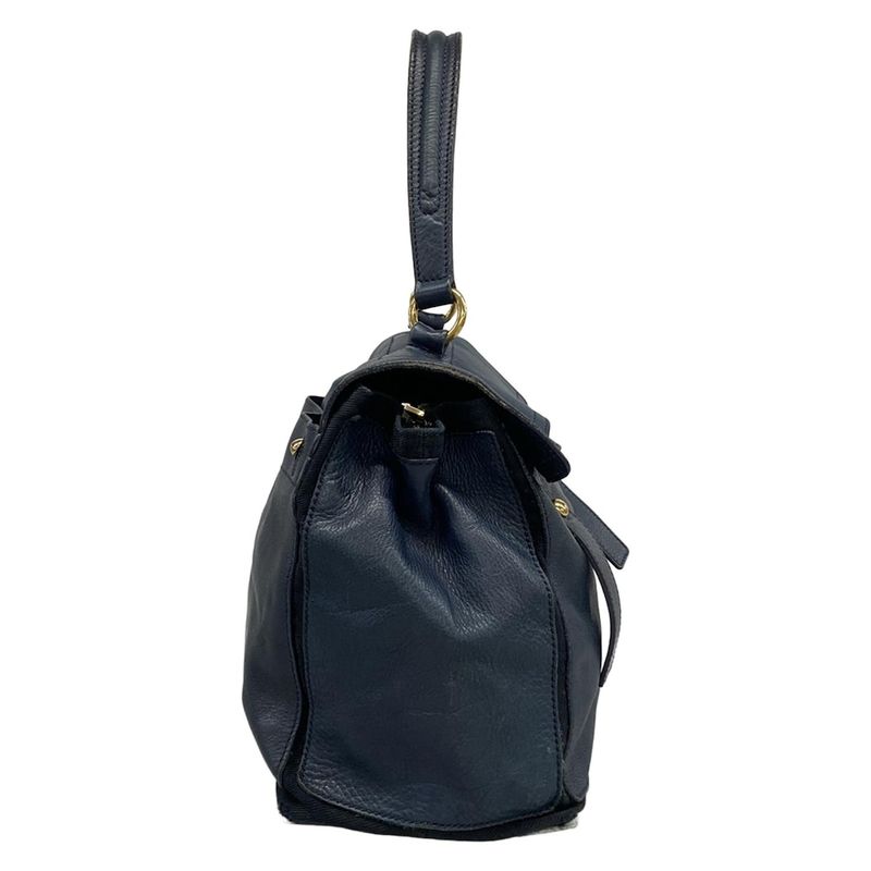 Saint Laurent Handbag Muse Two Navy Leather