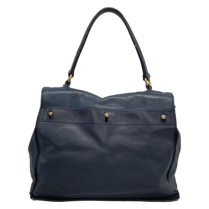 Saint Laurent Handbag Muse Two Navy Leather