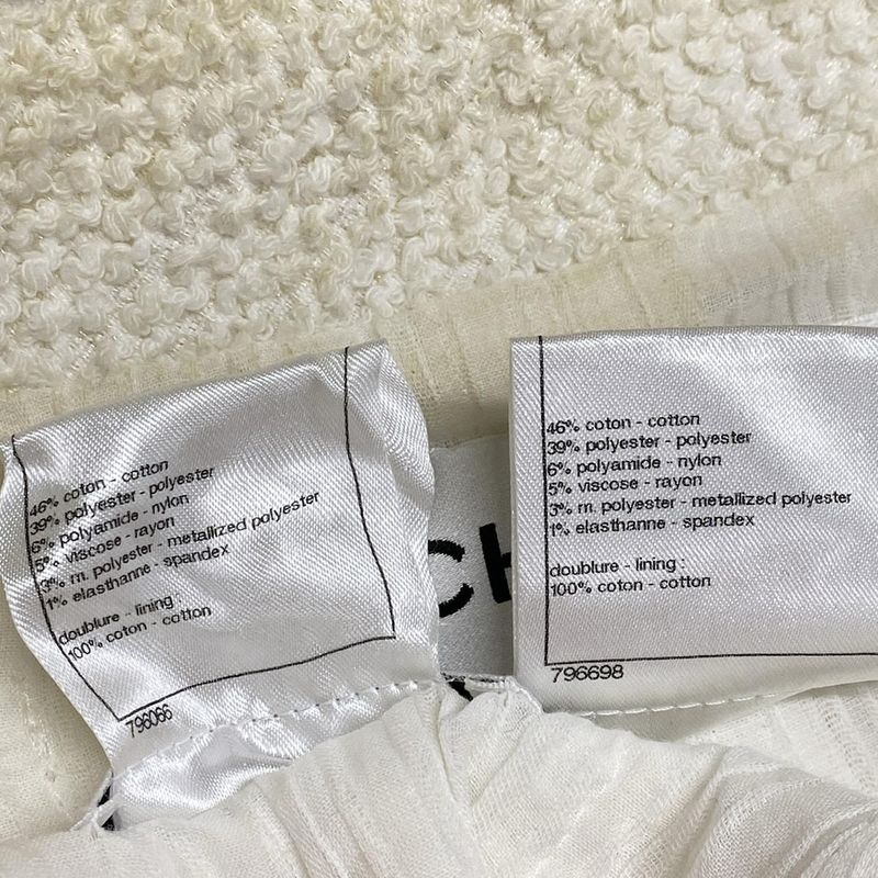 Chanel Skirt Set Ivory Tweed Cotton