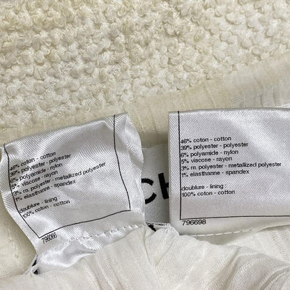 Chanel Skirt Set Ivory Tweed Cotton