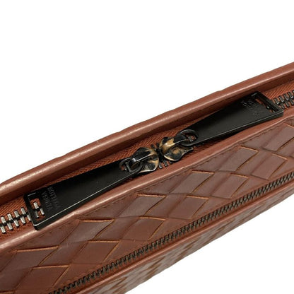 Bottega Veneta Clutch Intrecciato Brown Leather