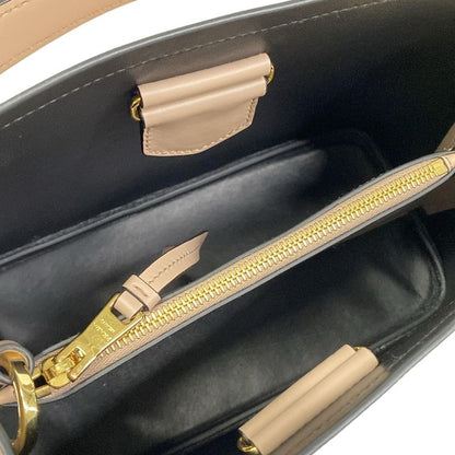 Prada Handbag Depth Beige Leather