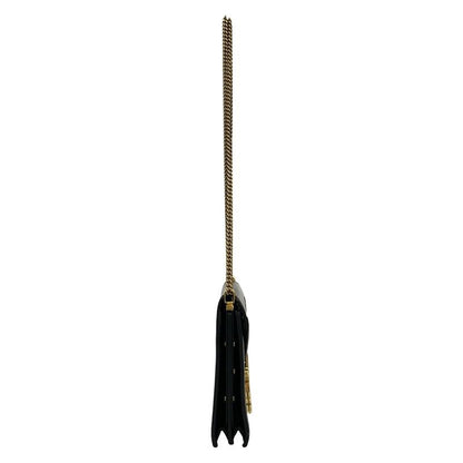 Saint Laurent Paris Shoulder Bag Cassandra Black Chain Leather