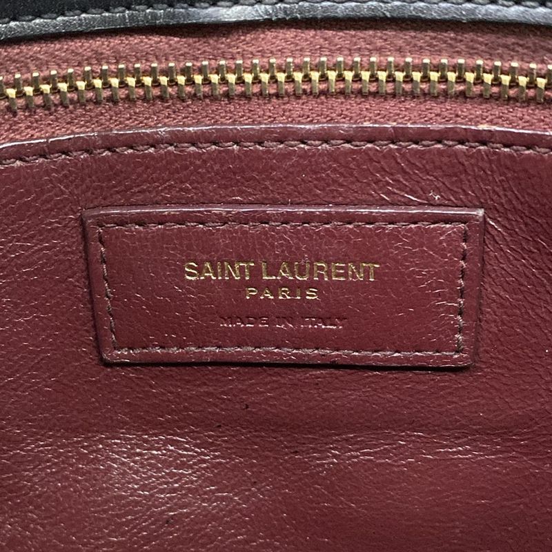 Saint Laurent Paris Shoulder Bag Cassandra Black Chain Leather