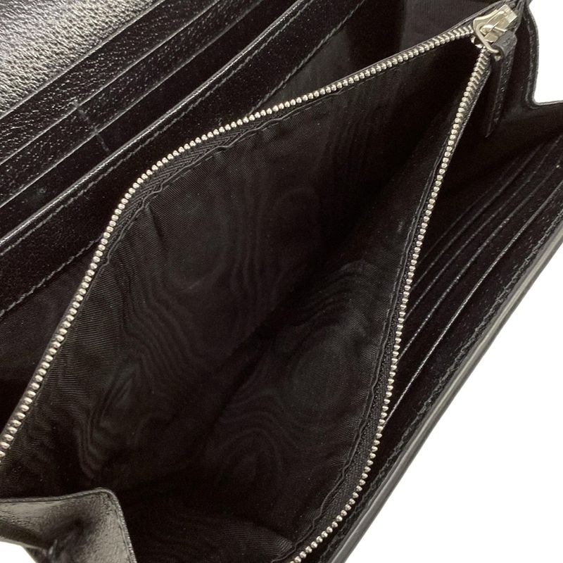 Gucci Wallet Dionysus GG Pattern Black Beige Chain with Removable Strap Leather