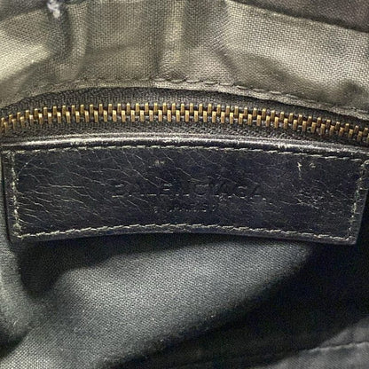 Balenciaga Shoulder Bag the Hip Black Leather