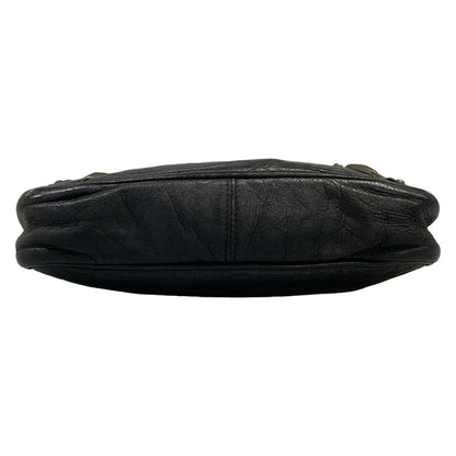 Balenciaga Shoulder Bag the Hip Black Leather