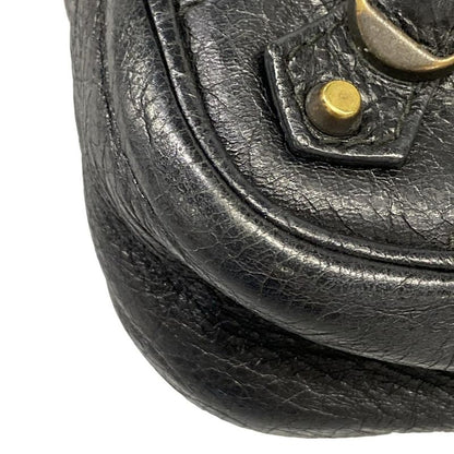 Balenciaga Shoulder Bag the Hip Black Leather