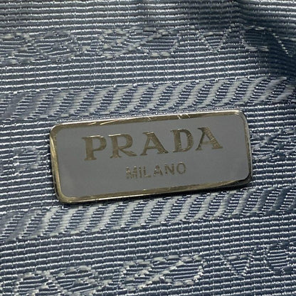 Prada Shoulder Bag Re Edition Re-Nylon Light Blue Chain with Removable Strap