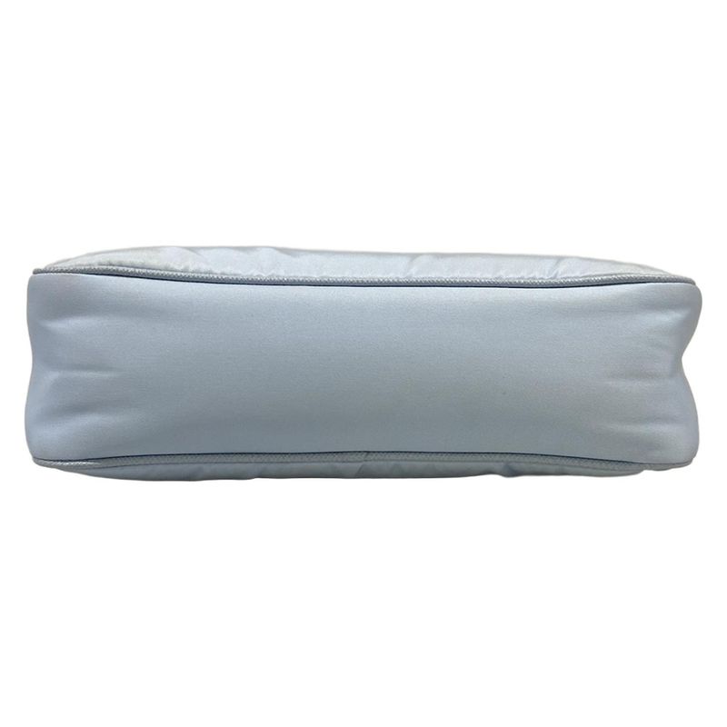 Prada Shoulder Bag Re Edition Re-Nylon Light Blue Chain with Removable Strap