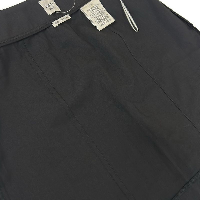 Hermes Mini Skirt 34 S Black Wool
