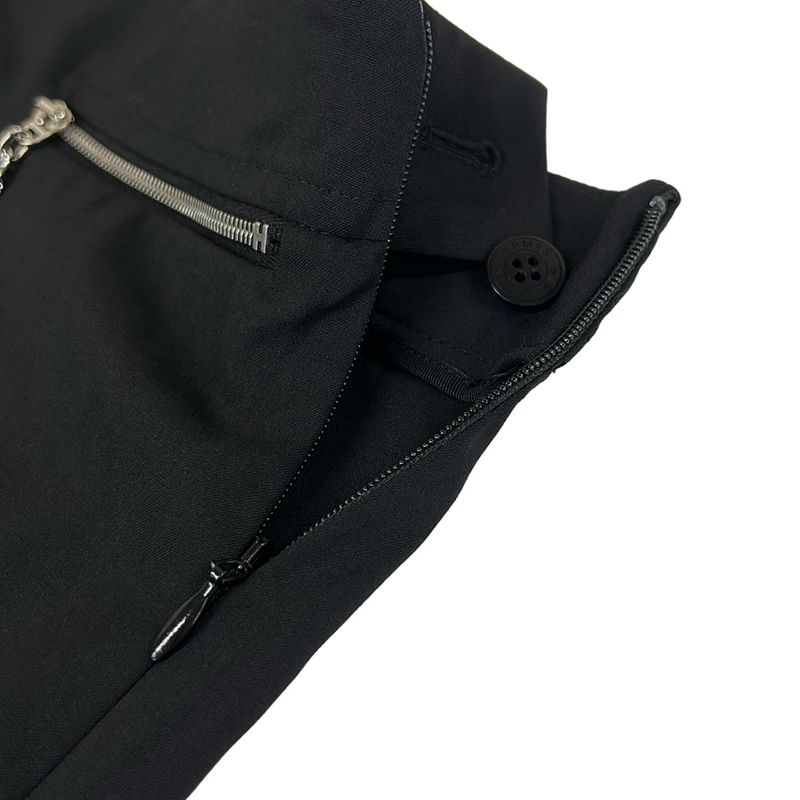 Hermes Mini Skirt 34 S Black Wool