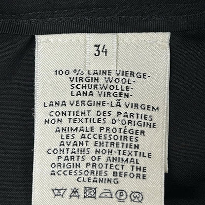 Hermes Mini Skirt 34 S Black Wool