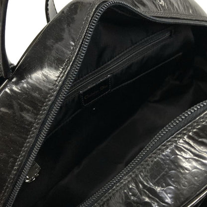 Dior Double Saddle Bag Black Embossed Leather