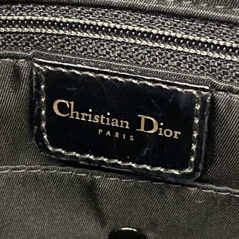Dior Double Saddle Bag Black Embossed Leather