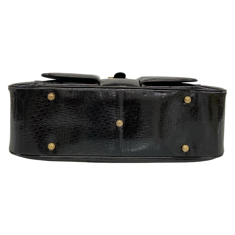 Dior Double Saddle Bag Black Embossed Leather