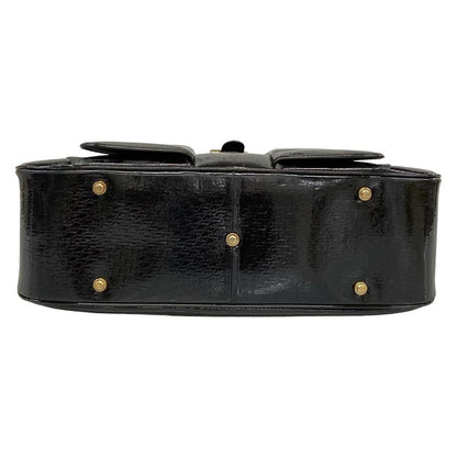 Dior Double Saddle Bag Black Embossed Leather