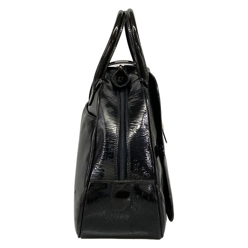 Dior Double Saddle Bag Black Embossed Leather