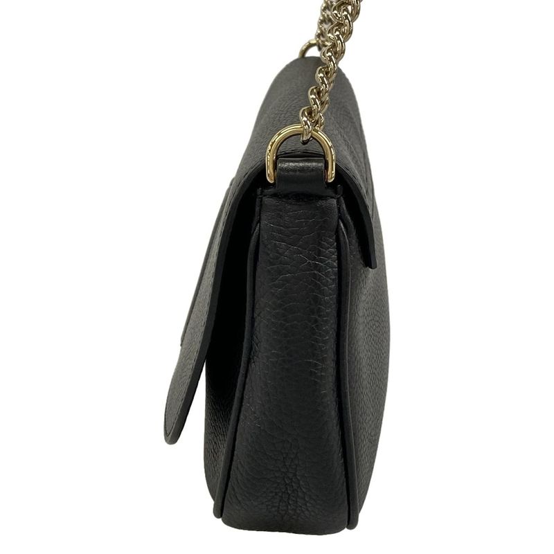 Gucci Shoulder Bag Soho Black Chain Leather