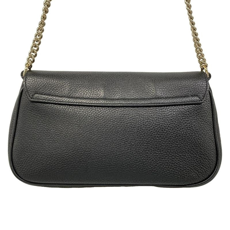 Gucci Shoulder Bag Soho Black Chain Leather