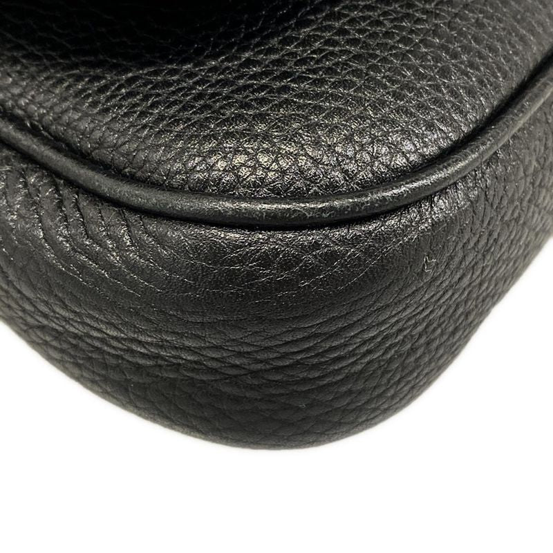 Gucci Shoulder Bag Soho Black Chain Leather