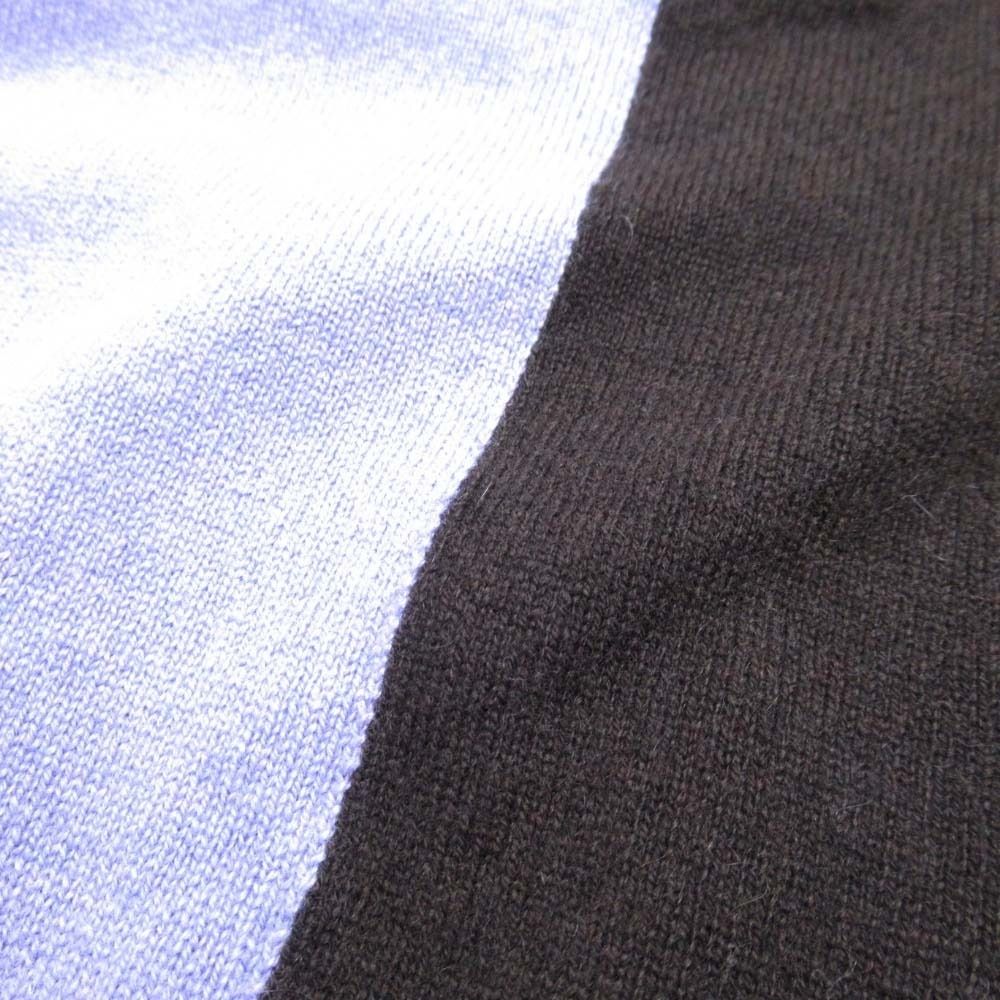 Hermes Crawfish Cashmere Knit Short Sleeve Sweater Bicolor High Neck Top S