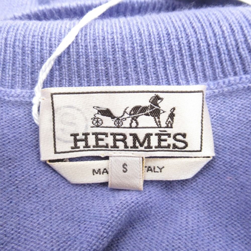 Hermes Crawfish Cashmere Knit Short Sleeve Sweater Bicolor High Neck Top S