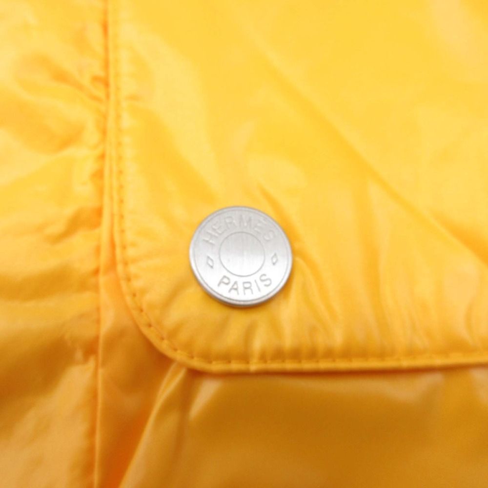 Hermes Reversible Swing Top Cotton Twill Nylon Trim 48 Beige Yellow