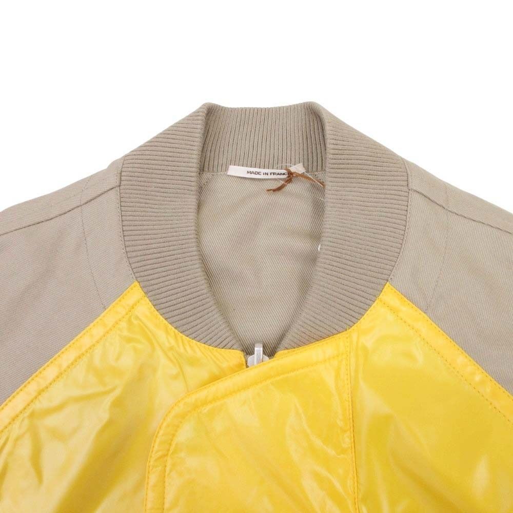 Hermes Reversible Swing Top Cotton Twill Nylon Trim 48 Beige Yellow