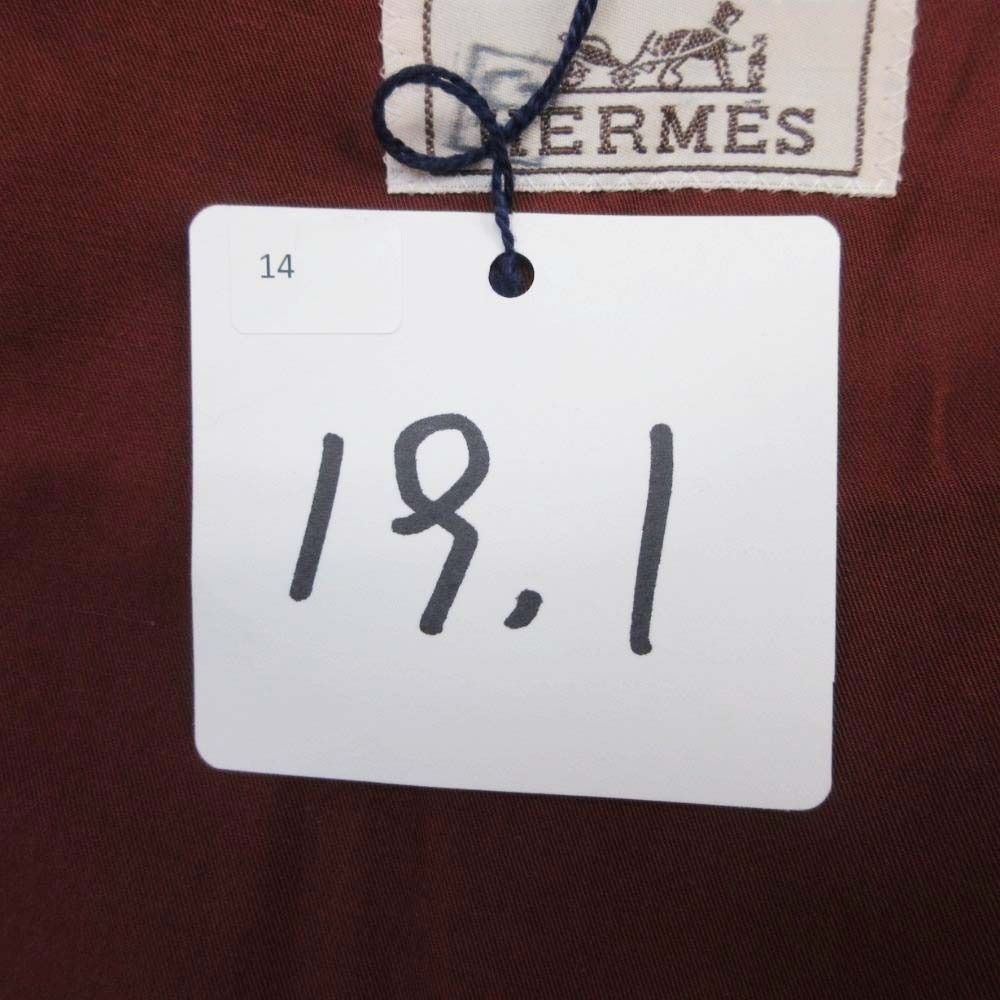 Hermes Cotton Linen Blend Tailored Jacket Single 2 Button Bra 48 Bordeaux