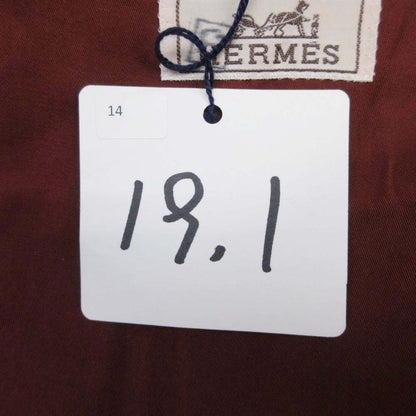 Hermes Cotton Linen Blend Tailored Jacket Single 2 Button Bra 48 Bordeaux