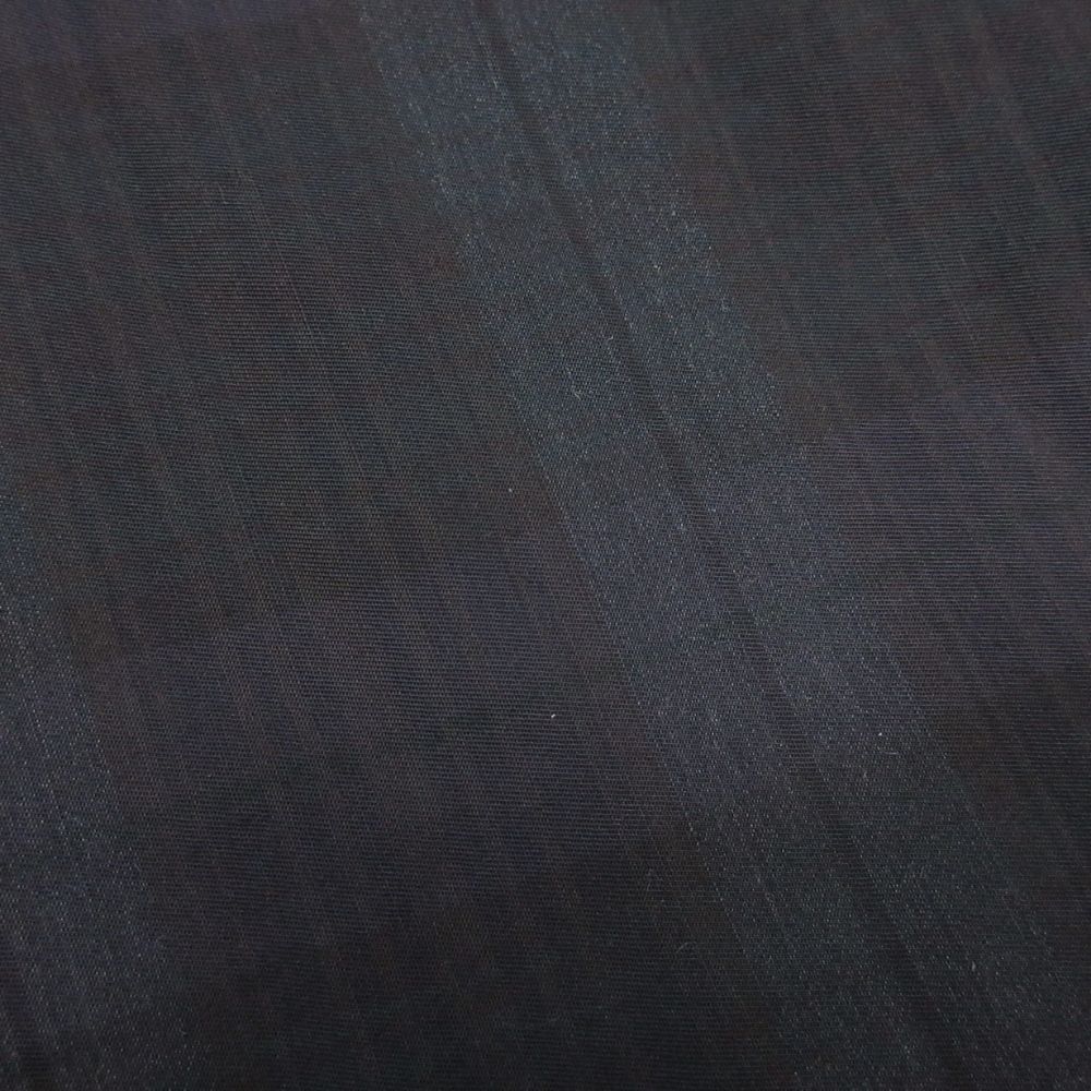 Hermes Check Pattern Patted Tailored Jacket Blue Leather Single 3 Buttons 46