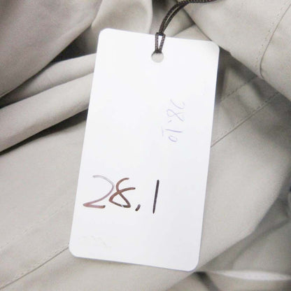 Hermes Cotton Tailored Jacket Single 2 Buttons Blue Leather Piping 50 Gray Ju