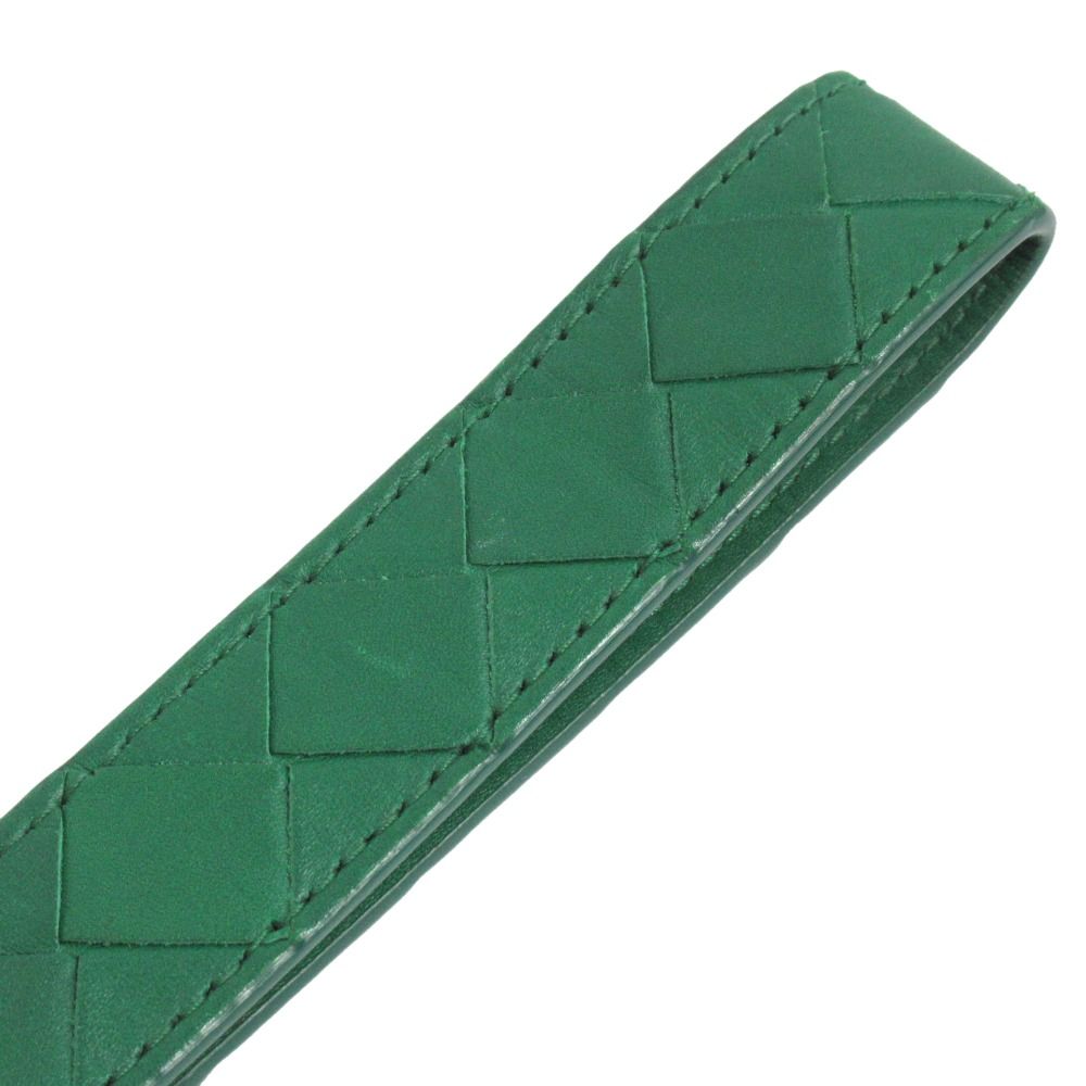 Bottega Veneta Key Ring Key Strap Intrecciato Leather Green