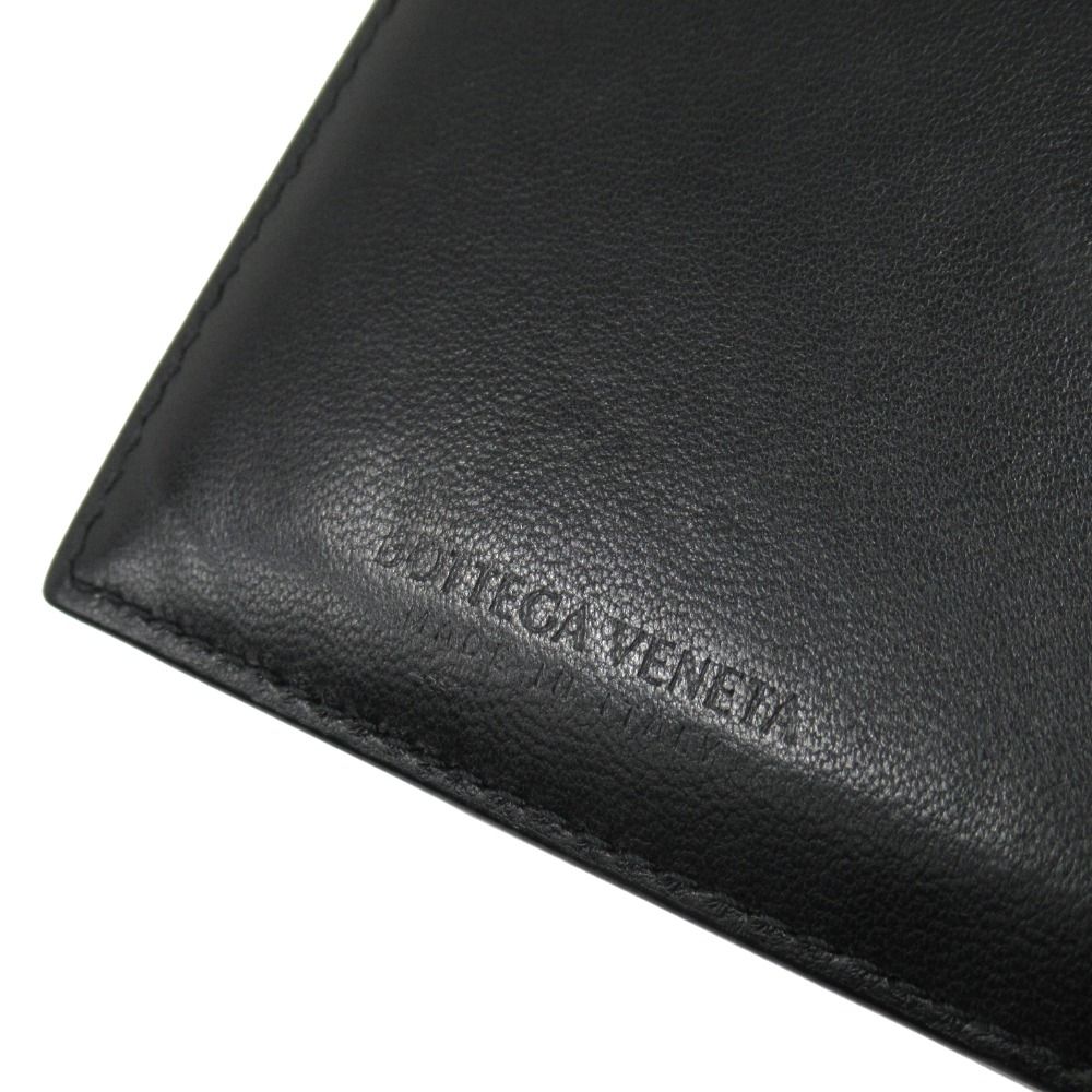 Bottega Veneta Cassette Zipper Card Case Maxi Intrecciato Black