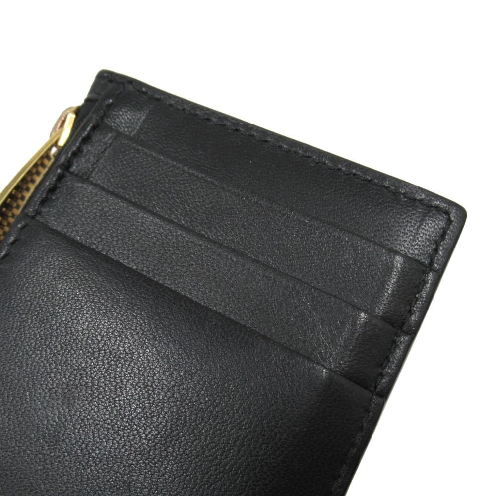 Bottega Veneta Cassette Zipper Card Case Maxi Intrecciato Black