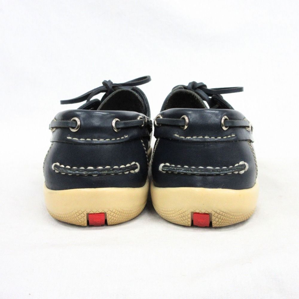 Prada Sport Leather Deck Shoes Vintage 6 Navy