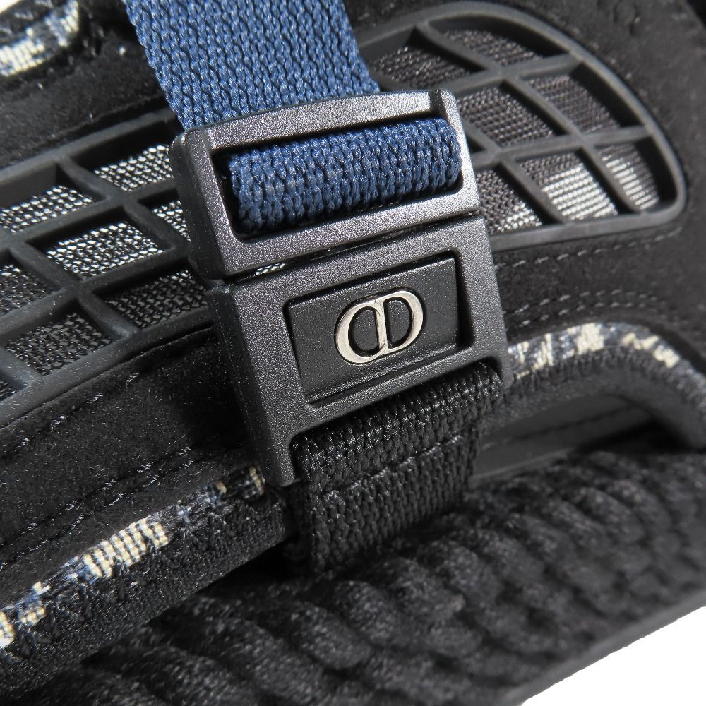 Dior Atlas Oak Belt Sandals Shoes Canvas Suede Black