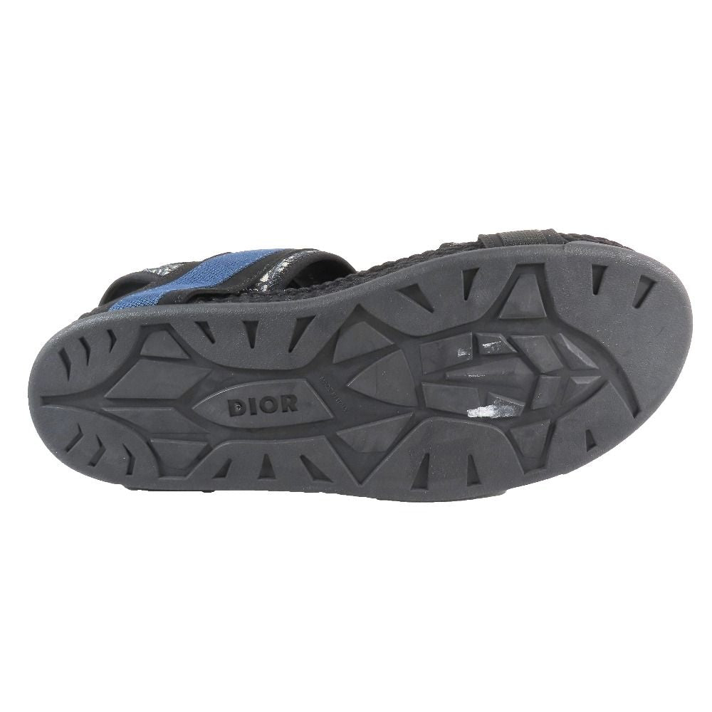 Dior Atlas Oak Belt Sandals Shoes Canvas Suede Black